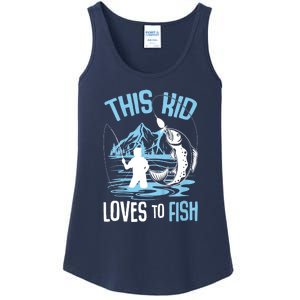 This Fish Loves To Fish Funny Fishing Boy Gifts Ladies Essential Tank