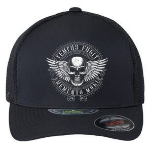 Tempus Fugit Memento Mori Latin Phrase Flexfit Unipanel Trucker Cap