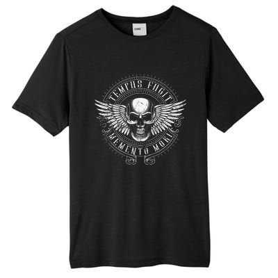 Tempus Fugit Memento Mori Latin Phrase Tall Fusion ChromaSoft Performance T-Shirt