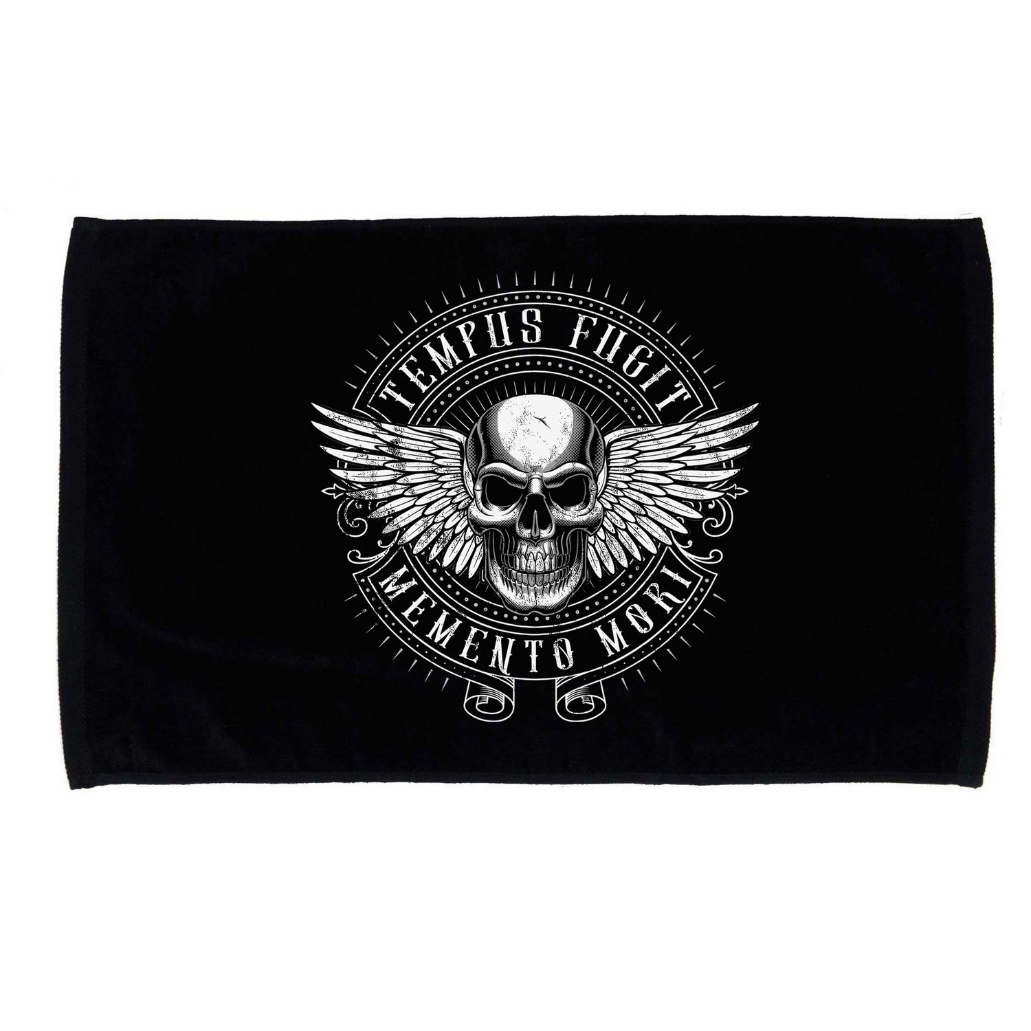 Tempus Fugit Memento Mori Latin Phrase Microfiber Hand Towel