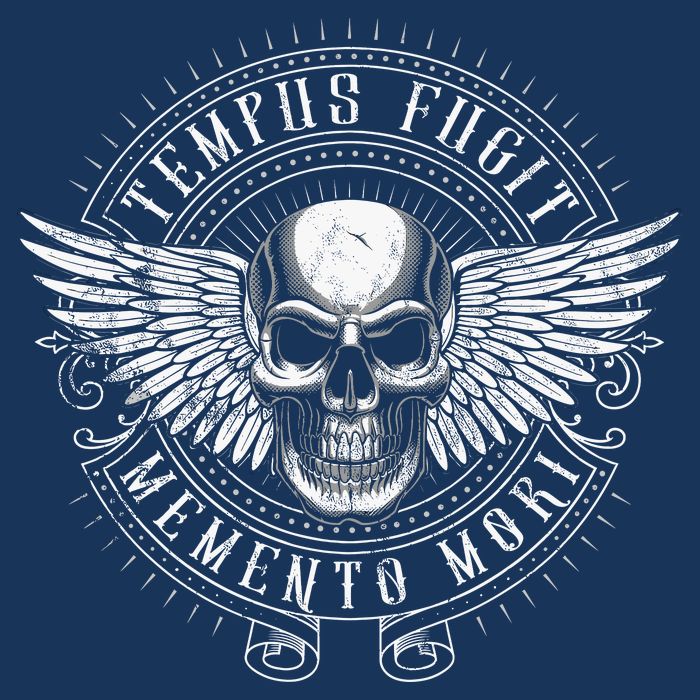 Tempus Fugit Memento Mori Latin Phrase Cooling Performance Crew T-Shirt