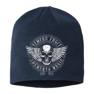 Tempus Fugit Memento Mori Latin Phrase Sustainable Beanie