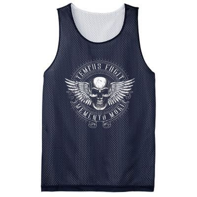 Tempus Fugit Memento Mori Latin Phrase Mesh Reversible Basketball Jersey Tank