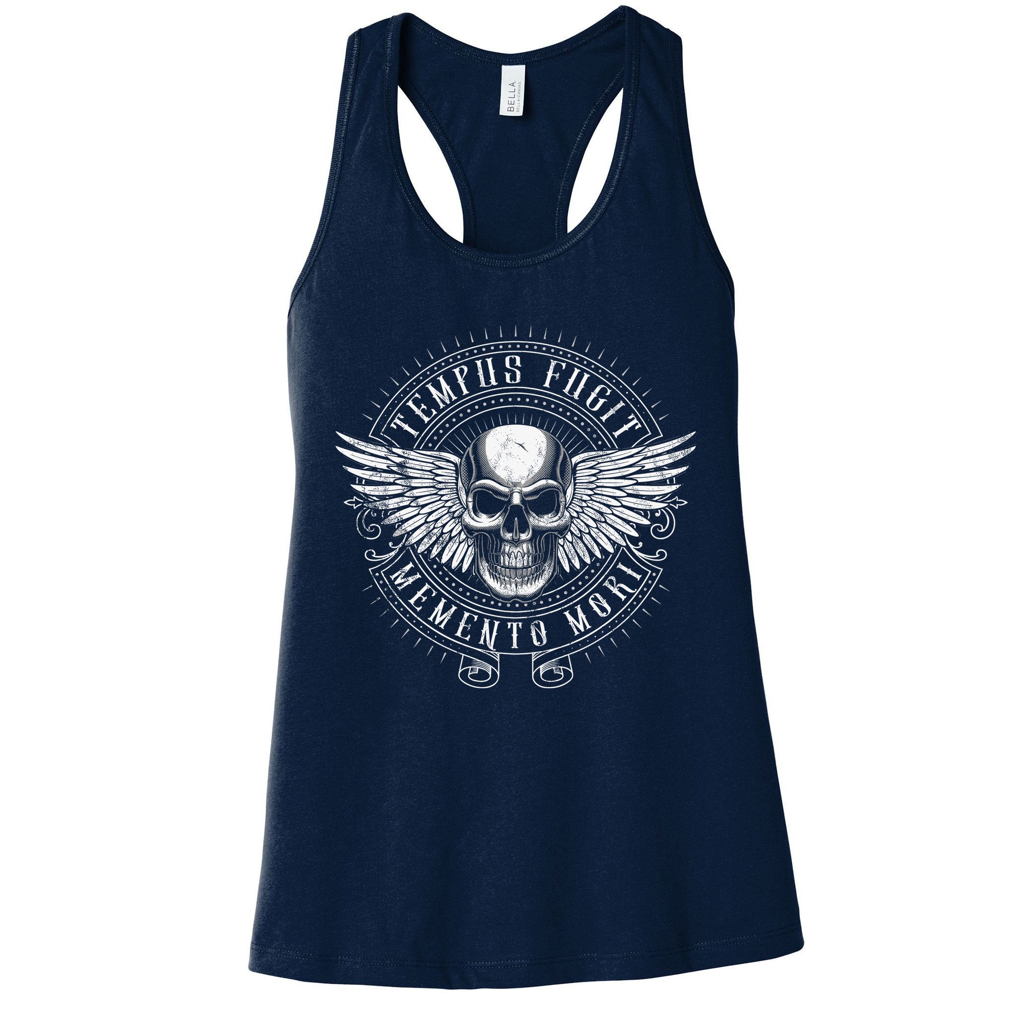 Tempus Fugit Memento Mori Latin Phrase Womens Tank Top