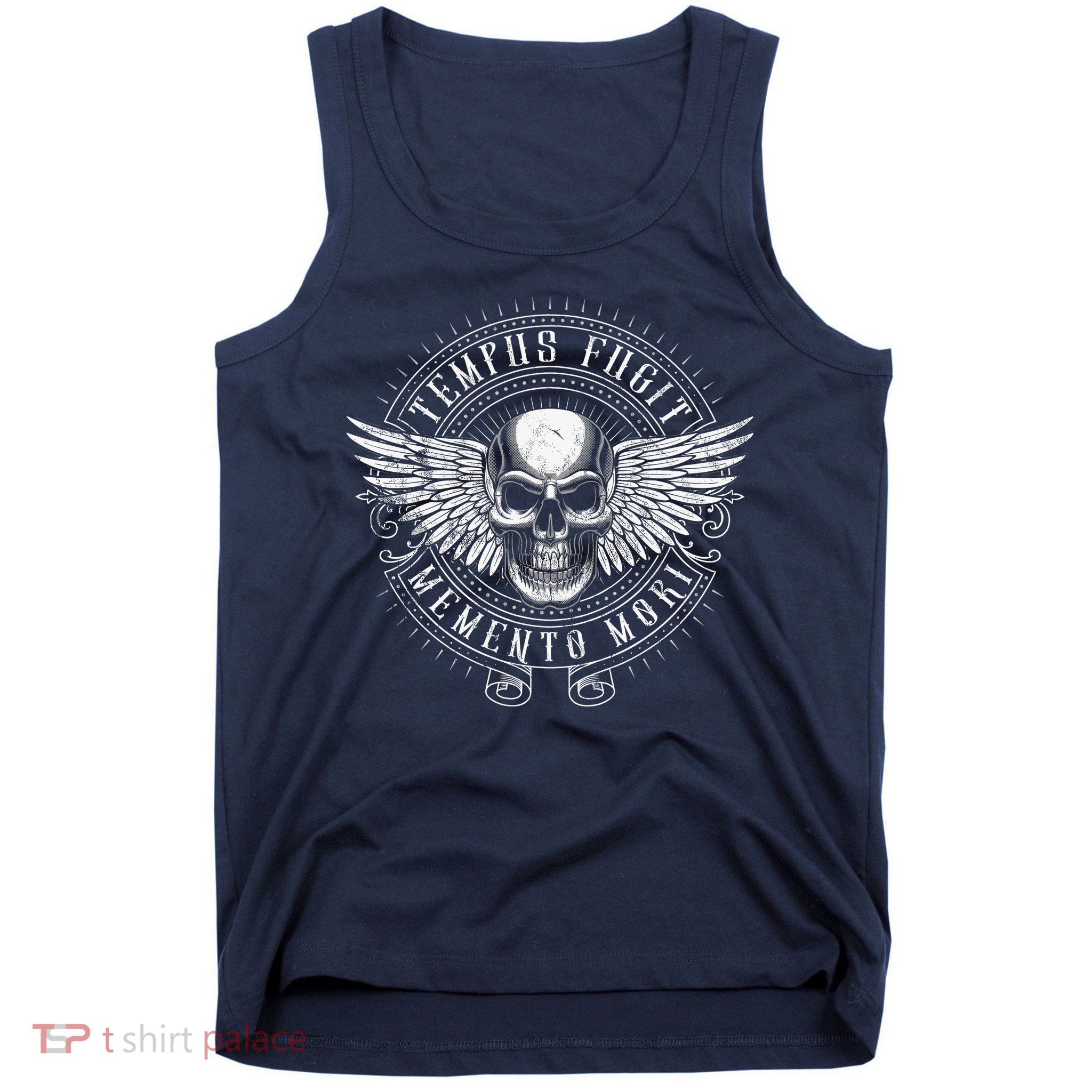 Tempus Fugit Memento Mori Latin Phrase Tank Top