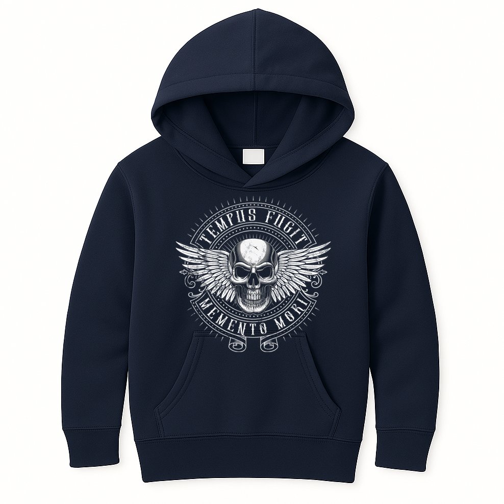 Tempus Fugit Memento Mori Latin Phrase Kids Hoodie