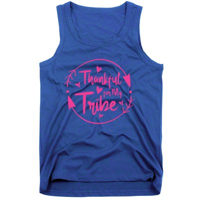 Thankful For My Tribe Funny Mom Life Family Mommy Cute Mom Cute Gift Tank Top