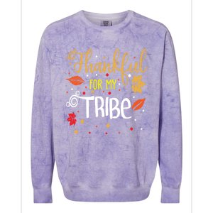 Thankful For My Tribe Gift Colorblast Crewneck Sweatshirt