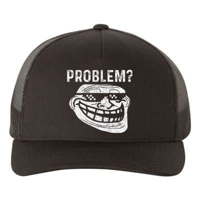 Troll Face Meme Problem Funny Yupoong Adult 5-Panel Trucker Hat