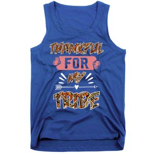 Thankful For My Tribe Teachers Family Matching Gift Tank Top