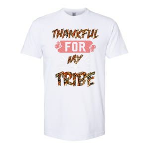 Thankful For My Tribe Teachers Family Matching Gift Softstyle CVC T-Shirt