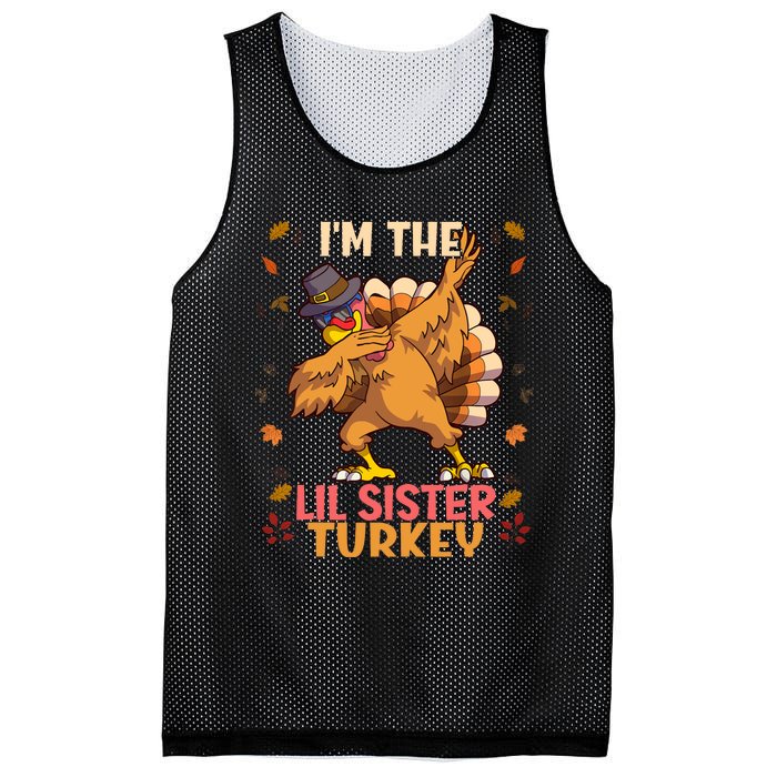 Thanksgiving Family Matching IM The Lil Sister Turkey Funny Mesh Reversible Basketball Jersey Tank