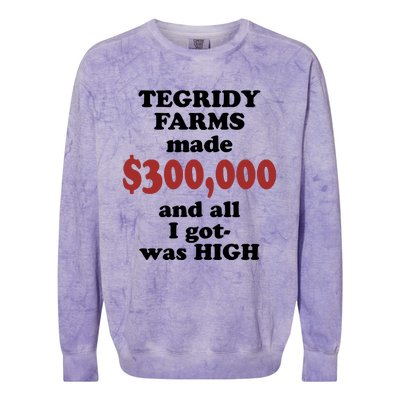 Tegridy Farms Made 300000 Colorblast Crewneck Sweatshirt