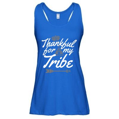 Thankful For My Tribe Thanksgiving Funny Gift For Family Gift Ladies Essential Flowy Tank