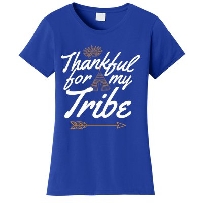 Thankful For My Tribe Thanksgiving Funny Gift For Family Gift Women's T-Shirt