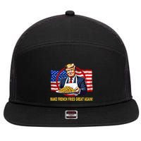 Trump Funny Make Fries Great Again 7 Panel Mesh Trucker Snapback Hat