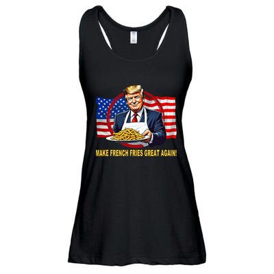 Trump Funny Make Fries Great Again Ladies Essential Flowy Tank