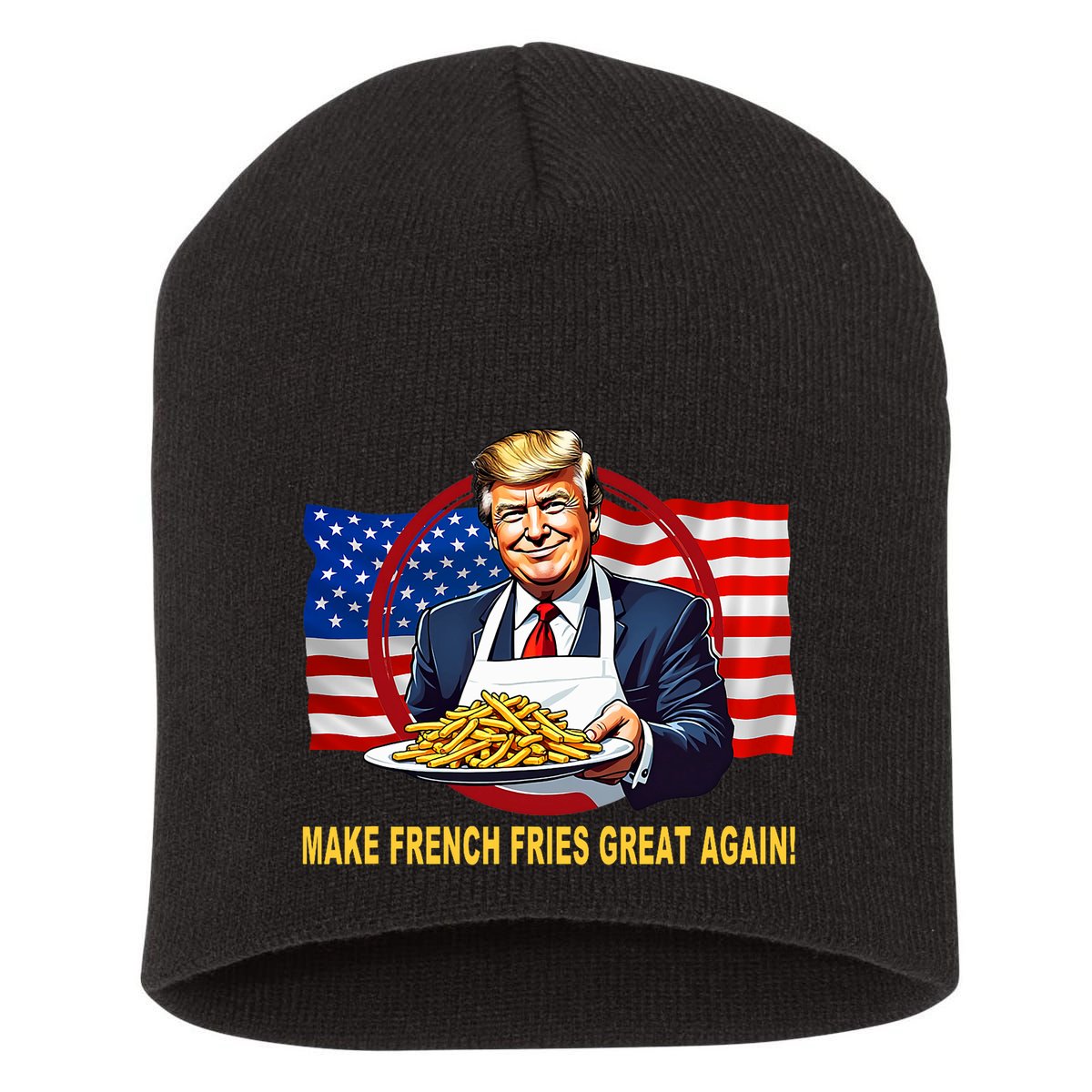 Trump Funny Make Fries Great Again Short Acrylic Beanie
