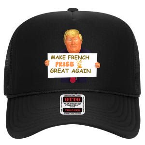 Trump Funny Make French Fries Great Again 2024Trump Vance High Crown Mesh Back Trucker Hat