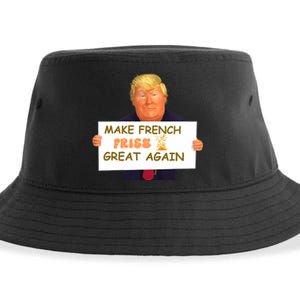 Trump Funny Make French Fries Great Again 2024Trump Vance Sustainable Bucket Hat