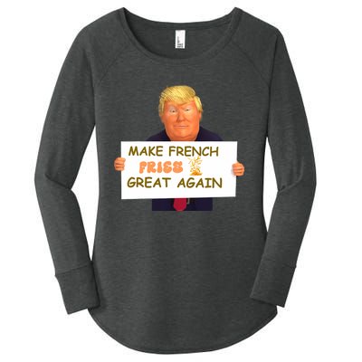 Trump Funny Make French Fries Great Again 2024Trump Vance Women's Perfect Tri Tunic Long Sleeve Shirt