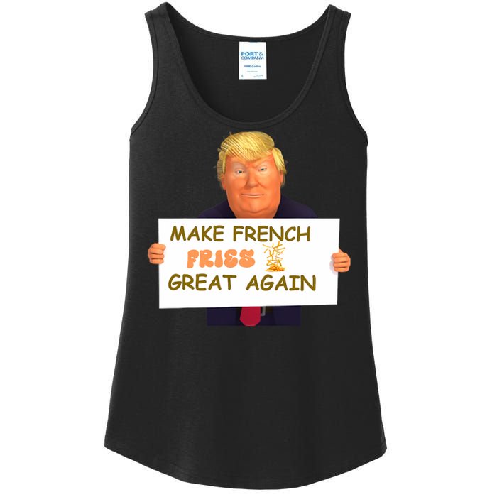 Trump Funny Make French Fries Great Again 2024Trump Vance Ladies Essential Tank