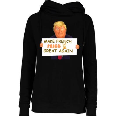 Trump Funny Make French Fries Great Again 2024Trump Vance Womens Funnel Neck Pullover Hood