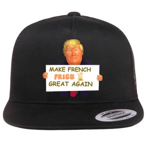 Trump Funny Make French Fries Great Again 2024Trump Vance Flat Bill Trucker Hat