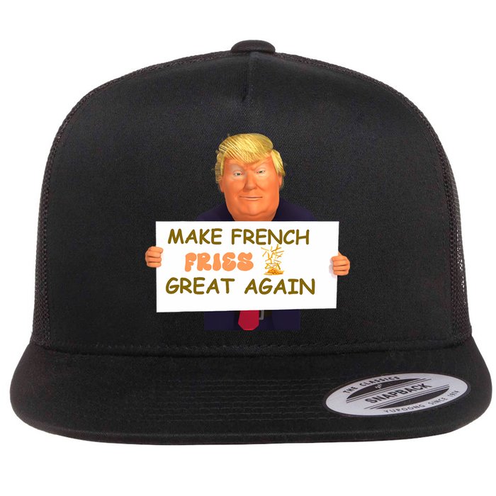 Trump Funny Make French Fries Great Again 2024Trump Vance Flat Bill Trucker Hat