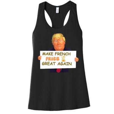 Trump Funny Make French Fries Great Again 2024Trump Vance Women's Racerback Tank