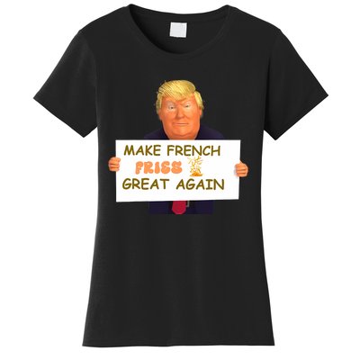 Trump Funny Make French Fries Great Again 2024Trump Vance Women's T-Shirt