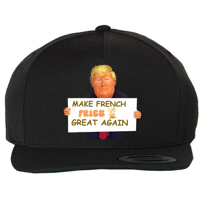 Trump Funny Make French Fries Great Again 2024Trump Vance Wool Snapback Cap