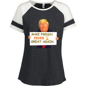 Trump Funny Make French Fries Great Again 2024Trump Vance Enza Ladies Jersey Colorblock Tee