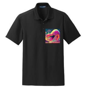 Trippy Fish Monster Dry Zone Grid Polo