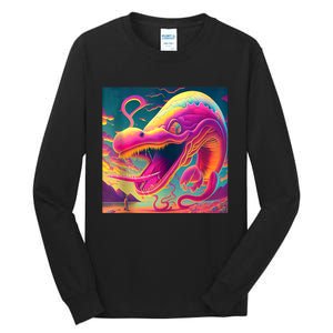 Trippy Fish Monster Tall Long Sleeve T-Shirt