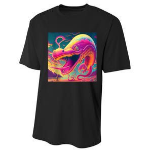 Trippy Fish Monster Performance Sprint T-Shirt