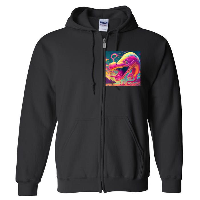 Trippy Fish Monster Full Zip Hoodie