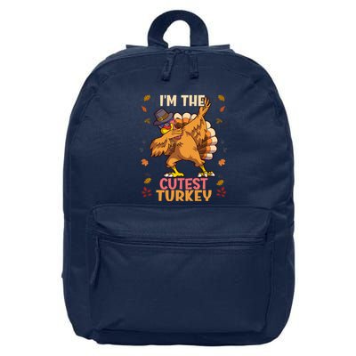 Thanksgiving Family Matching I'm The Cutest Turkey Funny 16 in Basic Backpack