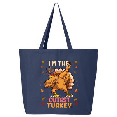 Thanksgiving Family Matching I'm The Cutest Turkey Funny 25L Jumbo Tote