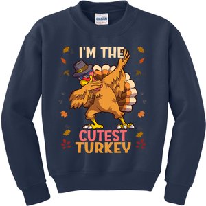 Thanksgiving Family Matching I'm The Cutest Turkey Funny Kids Sweatshirt