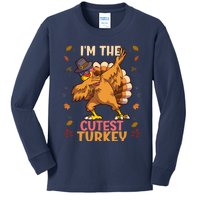 Thanksgiving Family Matching I'm The Cutest Turkey Funny Kids Long Sleeve Shirt