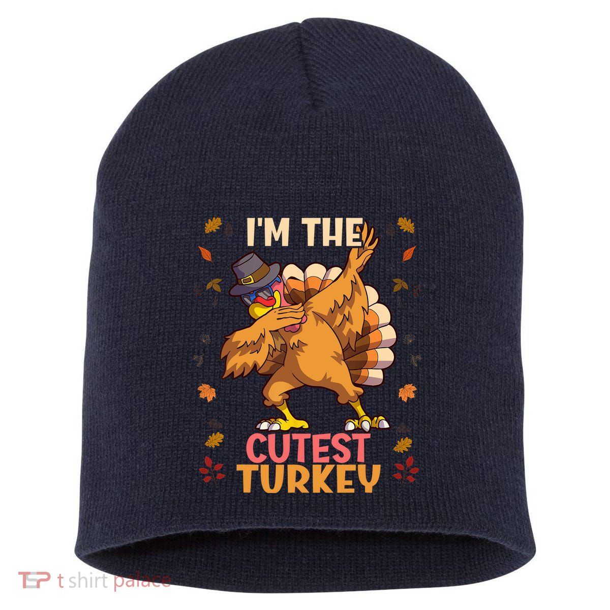 Thanksgiving Family Matching I'm The Cutest Turkey Funny Short Acrylic Beanie