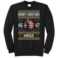 Trump Fight Maga Ugly Christmas Sweatshirt