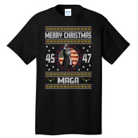 Trump Fight Maga Ugly Christmas Tall T-Shirt