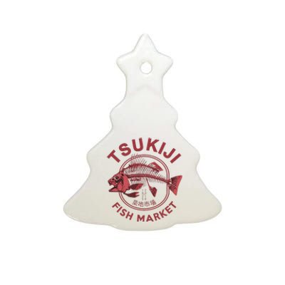 Tsukiji Fish Market Tokyo Japan Ceramic Tree Ornament