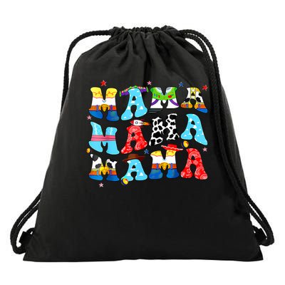 Toy Funny Mama Boy Mother'S Day Mom Drawstring Bag