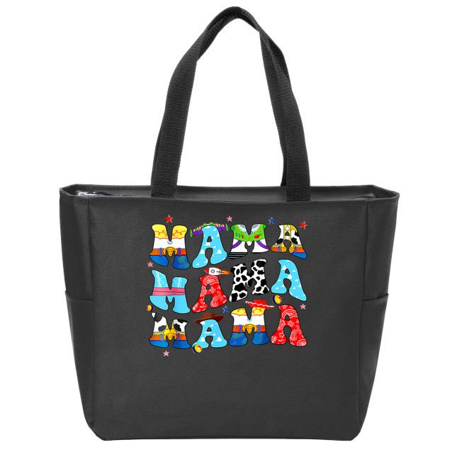 Toy Funny Mama Boy Mother'S Day Mom Zip Tote Bag