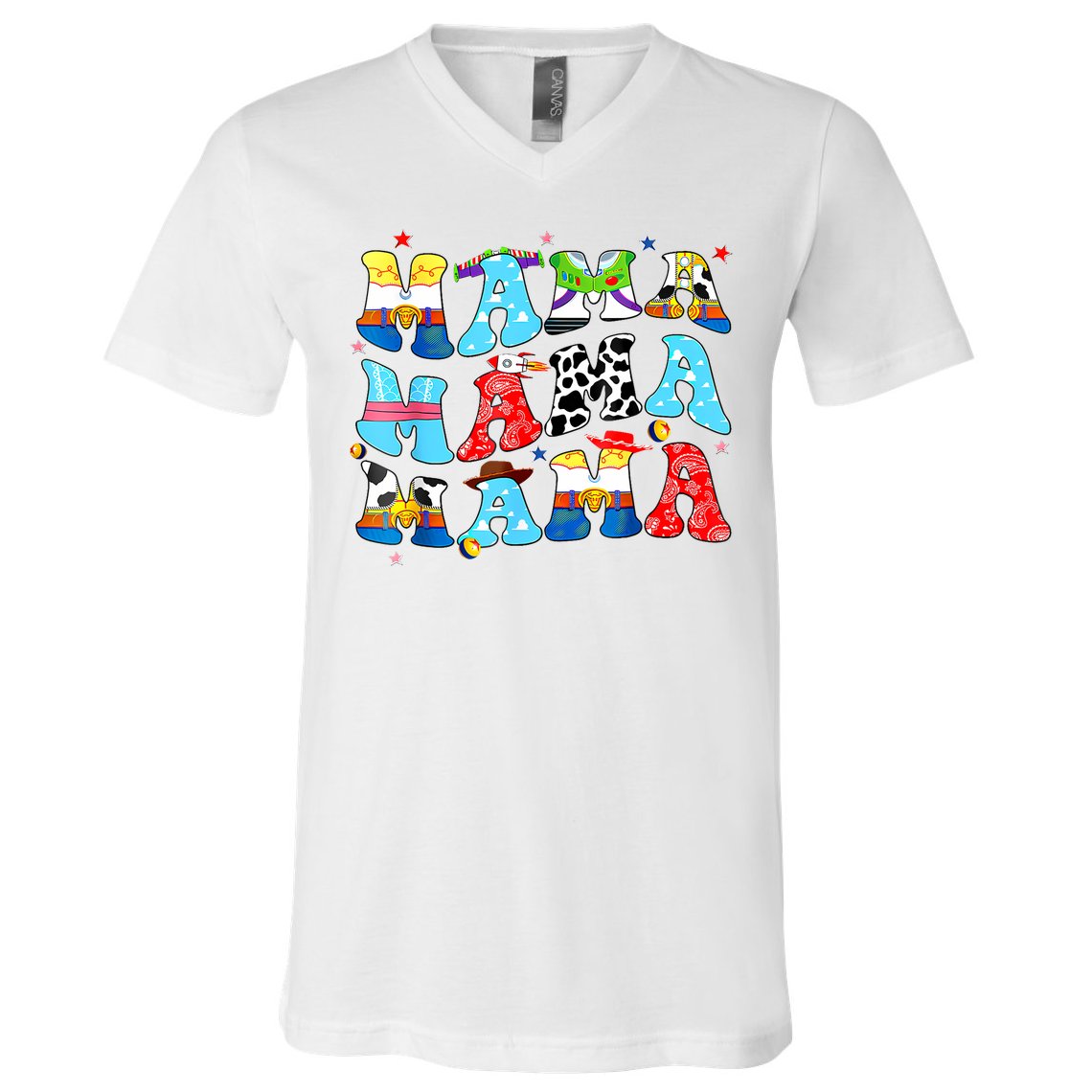 Toy Funny Mama Boy Mother'S Day Mom V-Neck T-Shirt