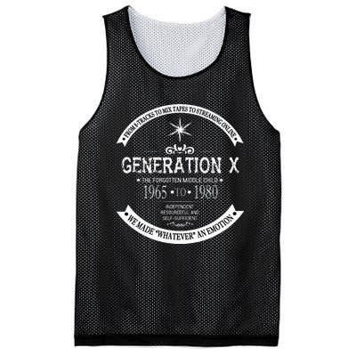 The Forgotten Middle Child Gen X Generation X 60s 70s 80s Mesh Reversible Basketball Jersey Tank