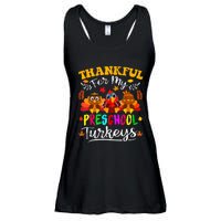 Thankful For My Preschool Turkeys Thanksgiving Teacher Ladies Essential Flowy Tank